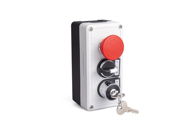 PY Series Plastic 3 Holes CM200E + CM101S30 + CM101AC30 + 2*BROZET08 + 2*BET08201 Grey-Black Control Box